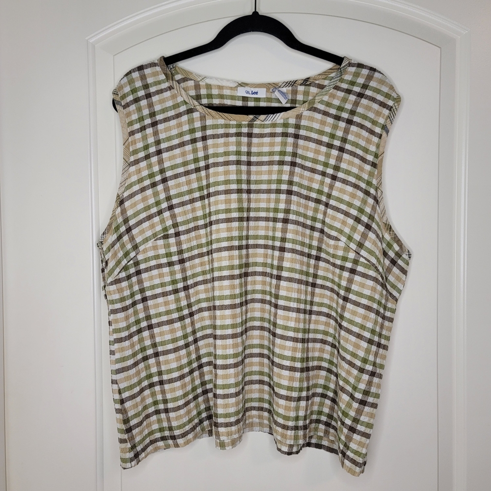 Womans CottageCore Plaid Tank Top